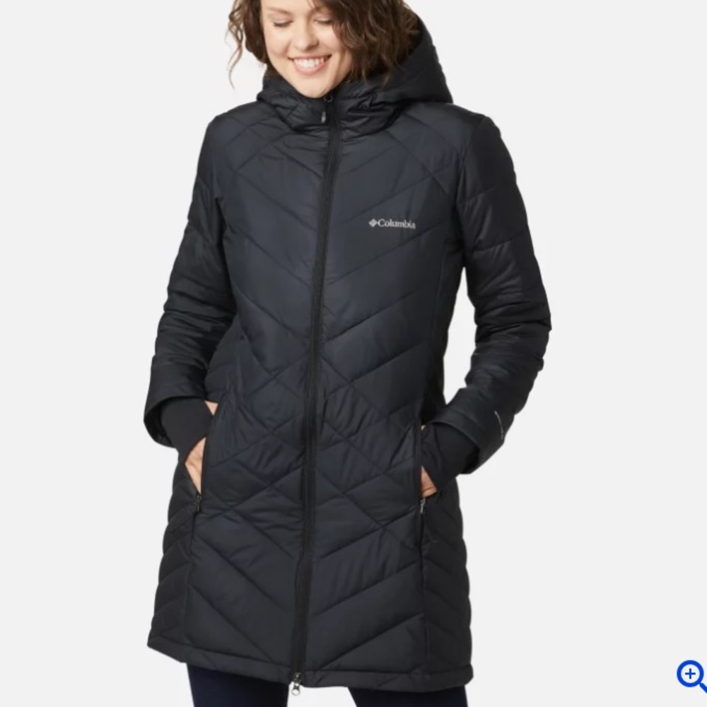 Columbia black long winter coat
